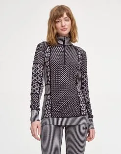 Kari Traa Women's Smekker Half-Zip -Outlet Skis Store 622681 SMEKKER HALF ZIP BLACK MODEL 1 Karitraa