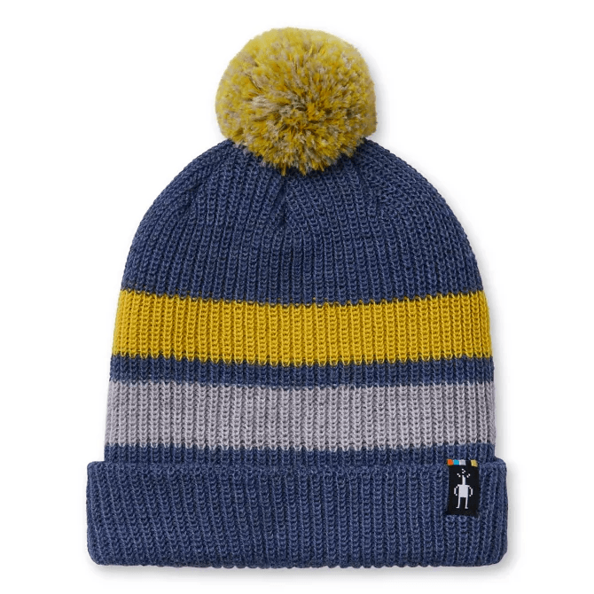 Smartwool Smart Wool Kids Stripe Pom Beanie 4 Smartwool Smart Wool Kids Stripe Pom Beanie - Image 2